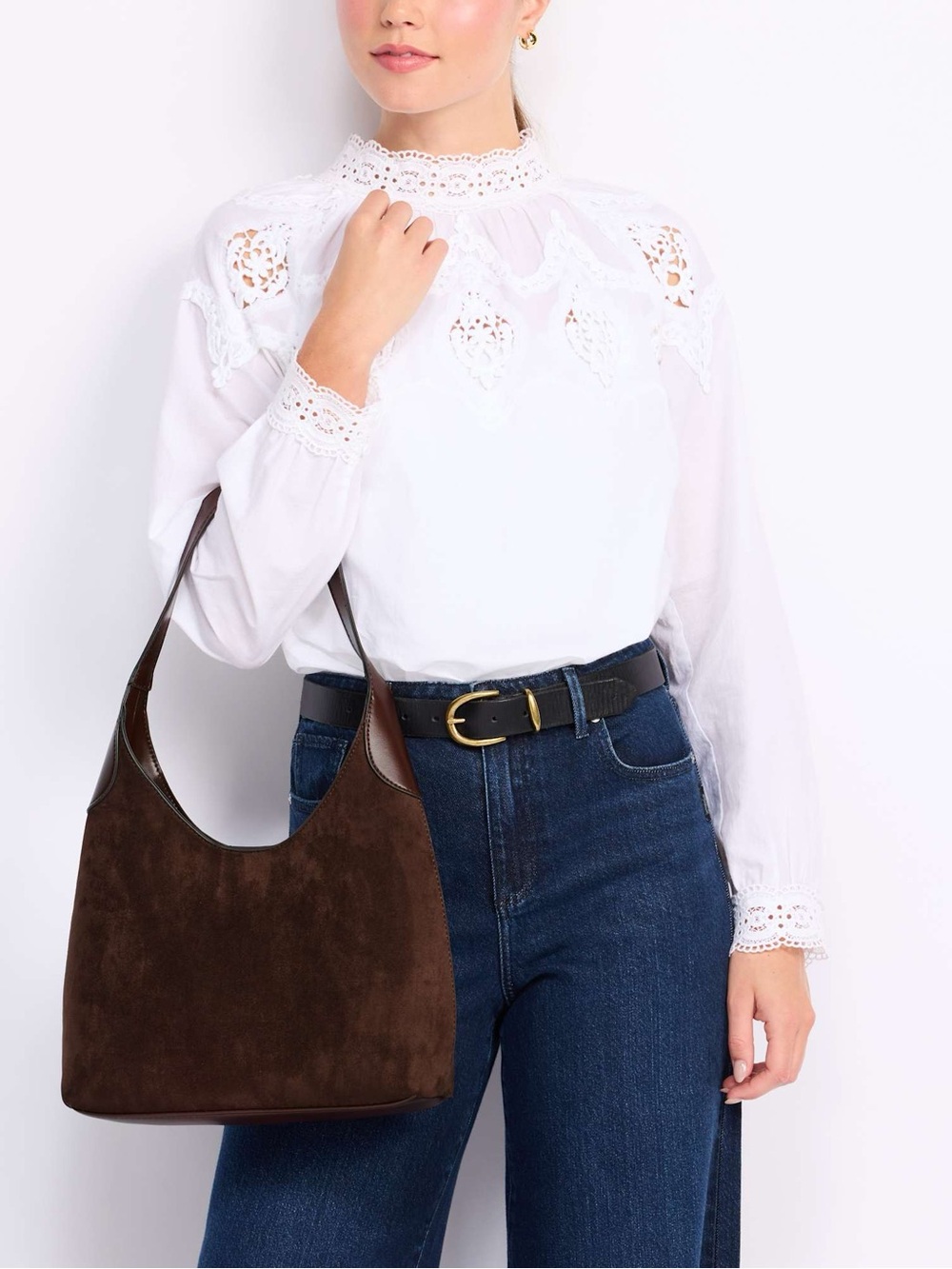 MARKET & SPRUCE Corinne Suede Shoulder Bag